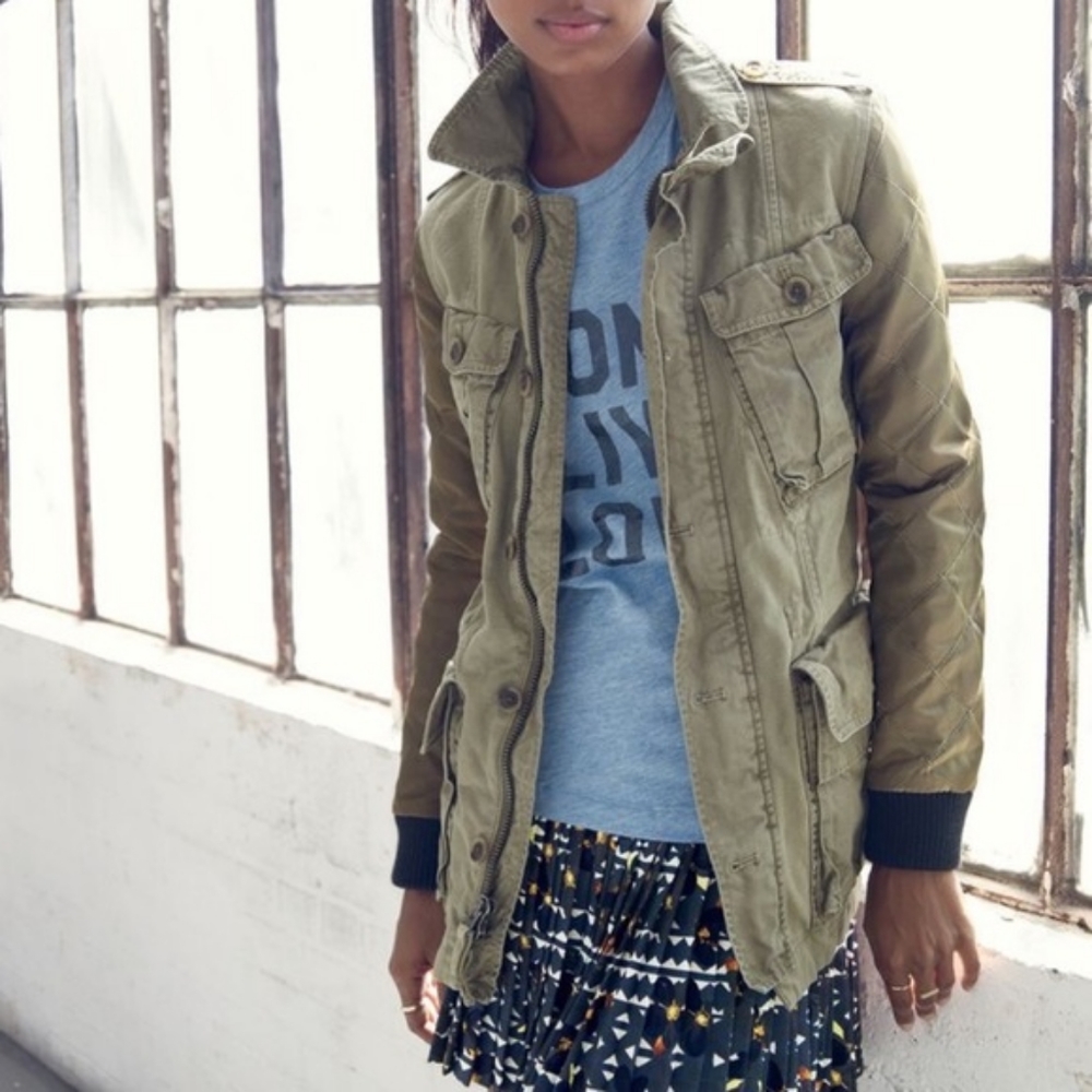J. Crew Boyfriend Quilted Fatigue Jacket